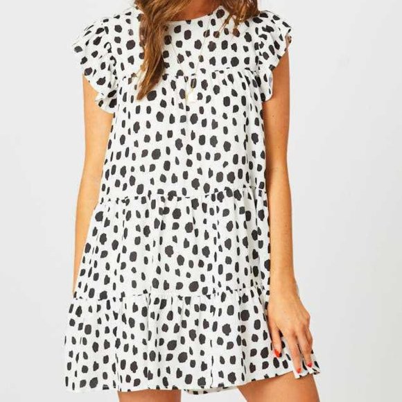 Altar'd State Dresses & Skirts - Altar'd State White Tiered Babydoll Dress Medium